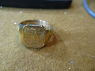 Antique 14k Gold Signet Ring Size 9 1/2 5.  5g