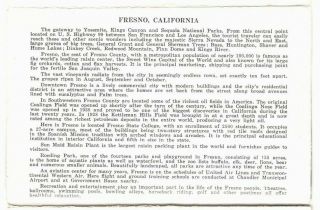 1940 pictorial souvenir folder FRESNO California 15 vintage b/w scenes.  History 3