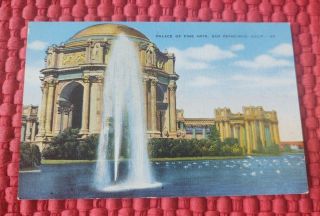 San Francisco Ca,  Palace Of Fine Arts 26 Old Vtg Pc Postcard