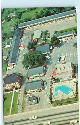 Colonial Heights Virginia Va Roses Of Picardy Motel Hotel Vintage Postcard D22