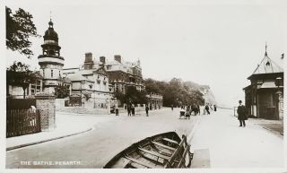 The Baths,  Penarth Glamorgan Vintage Photographic Postcard