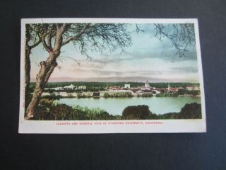 Old Vintage 1905 - Palo Alto Ca.  - Postcard - Lagunita And View Of Stanford Univ