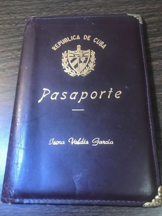 Vintage Cuban Passport Leather Cover