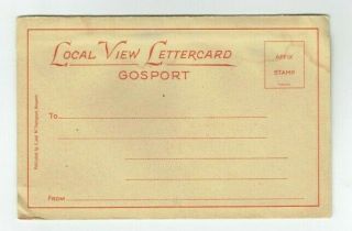 Old Fold Out Letter Card Gosport Hampshire Memorial Hospital Etc Vintage C.  1930