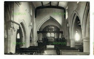 Old Postcard Longworth Church Oxon Nr Faringdon Berks Real Photo Vintage C.  1920