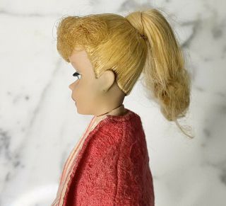 VINTAGE 1960s BLONDE PONYTAIL BARBIE 6 in Busy Gal Outfit 981 3