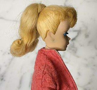 VINTAGE 1960s BLONDE PONYTAIL BARBIE 6 in Busy Gal Outfit 981 5