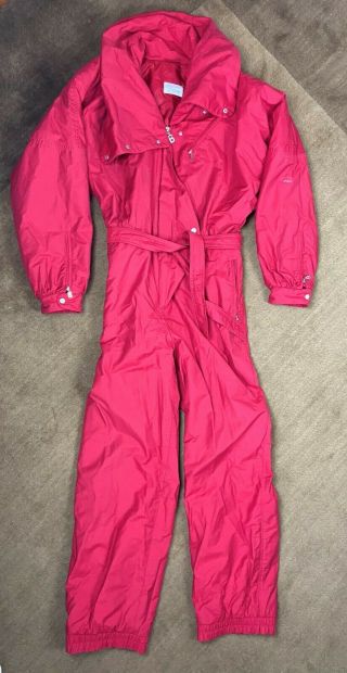Bogner Vtg One Piece Ski Snow Snowmobile Snowboard Suit Red Size 14 Made In Usa