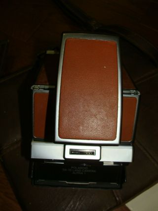 Vintage Polaroid SX - 70 Land Camera Alpha1 - Silver/Leather brown CAMERA ONLY 5