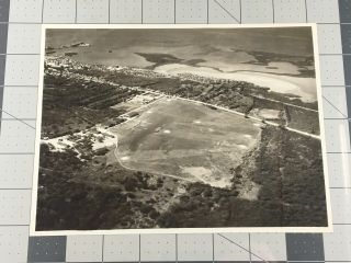 1928 Aerial Photo Of Bowen Air Field Aircraft Port Au Prince Haiti Usmc - 8x6”