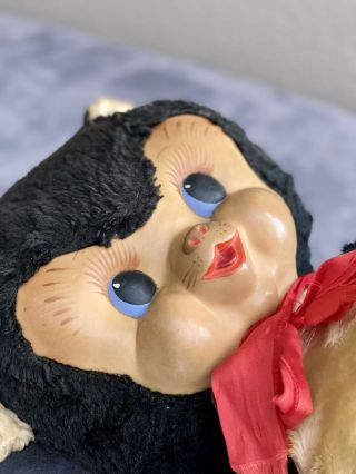 Vintage Rushton Rubber Face Chubby Tubby Doll Panda Bear Toy 17” RARE 5