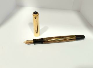 Pelikan Gunther Wagner 500 Nn Vintage Rolled Gold Double L,  Fountan Pen