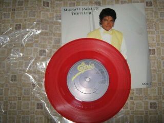 Michael Jackson Single Red Vinyl 7 " 45 Rpm Thriller/things I Do For You,