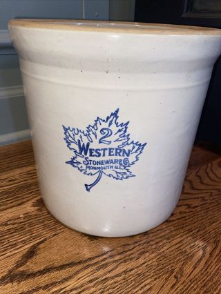 Antique Western Stoneware Co 2 Gallon Crock
