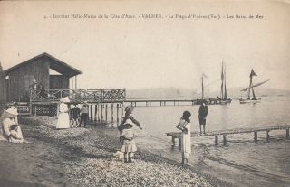 Carte Postale Ancienne Old Postcard HyÈres Valmer Institut Bains De Mer Timbrée
