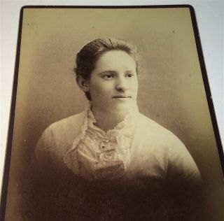 Rare Antique American Edith Fickett Chelsea,  Hs Class Of 1887 Cabinet Photo