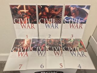 Civil War 1 2 3 4 5 6 7 Nm,  /m 9.  8 Complete Series 1st Print Marvel Comics 2006