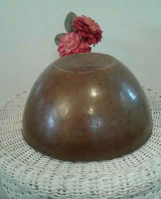 1930s Antique Arts & Crafts Mission Copper Bowl Vintage Fabulous Patina