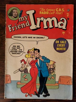 My Friend Irma 17 1952 Marvel Atlas Vg Pre - Code Dan Decarlo Stan Lee Paper Doll