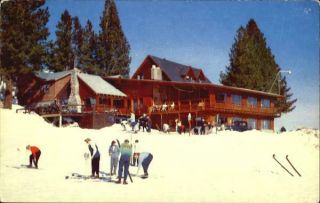 Reno,  Nv Ski Lodge Washoe County Nevada The Old Lamp Post Chrome Postcard Vintage