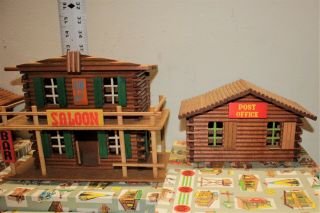 Vintage Oehme & Sohn SHG Western Town Buildings With Boxes Rare Find 4
