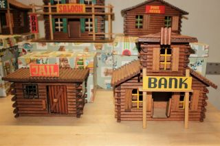 Vintage Oehme & Sohn SHG Western Town Buildings With Boxes Rare Find 5