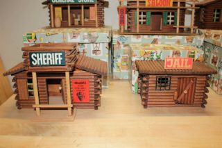 Vintage Oehme & Sohn SHG Western Town Buildings With Boxes Rare Find 6