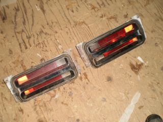 Oem Vintage 1970 - 1971 Plymouth Duster Rear Tail Light Housing And Lens Set 340