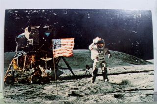 John Young Astronaut Lunar Surface Apollo 16 Kennedy Space Center Postcard Old