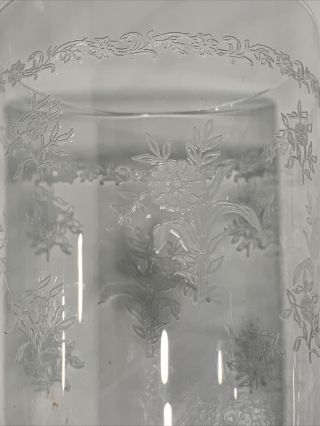 Antique 1920’s Rare,  Hand etched Crystal set Of 8 Stemless Water Glasses 2
