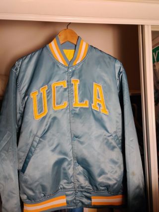 Ucla Bruins Satin Starter Jacket Rare Vintage 80s Made In Usa Size Large