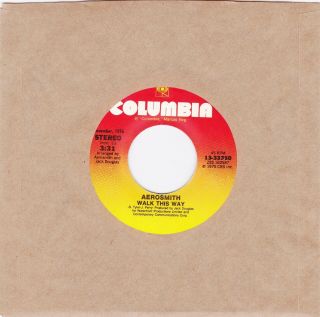 Aerosmith - Walk This Way / Come Together " Jukebox " 45 Columbia Records Unplayed