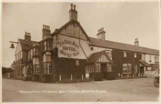 Nottinghamshire Ye Olde Bell Hotel Barnby Moor Real Photo Vintage Postcard 18.  9