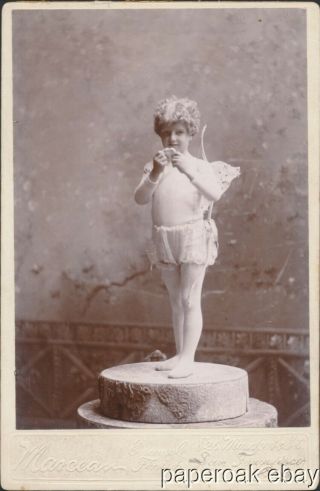Ca1890 Little Boy Dressed As Cupid Cabinet Card Photo By Marceau San Francisco