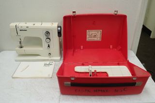 Vintage Bernina 831 Switzerland Sewing Machine With Guide,  Red Case
