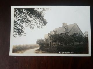 Old Detatched House,  Harvington,  Worcs.  Street Scene 1911.  Vintage Real Photo Pc