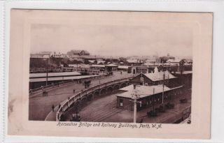 Vintage Postcard Horseshoe Bridge & Railway Station Western Australia 1900s