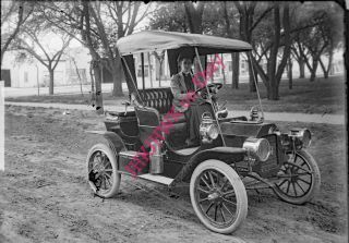 5 " X7 " Glass Negative 100,  Years Old - Mama Driving The Car M26