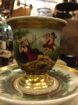 Antique Sévrès Old Paris Porcelain Cup And Saucer