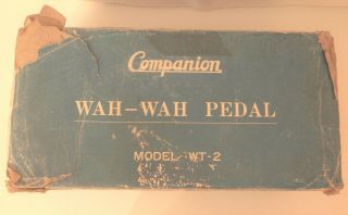 Vintage Shin - Ei Companion Wah Model Wt - 2 Guitar Effect Pedal Japan W/ Box Rare