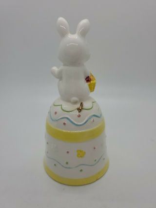 Vintage Brinns PGH PA Easter Bunny Rabbit Porcelain Bell Taiwan 2