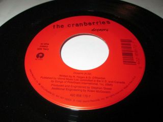 The Cranberries Linger/ Dreams 45 7 " Nm Near Us Island Vinyl Rare
