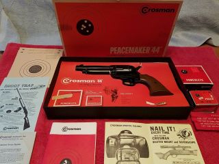 Vintage Crosman Peacemaker 44.  22 Caliber 6 Shot Pellgun Revolver Co2 Usa 1972