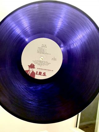 R.  E.  M.  - Reckoning - 1984 Irs Pressing On Traslucent Purple Vinyl,  Vg,