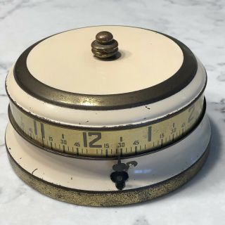 Antique Lux Clock Mystery Rotary Tape Measure Clock 1935