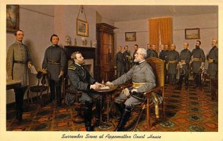 Civil War,  General Robert E Lee Surrender At Appomattox,  Guillaume,  Old Postcar