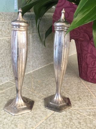 Vintage Weidlich Bros Silver Plated Salt And Pepper Shakers W B Mfg Co