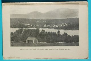 Old Udb Postcard Melvin Village And Bay From The Heights Of Merry Mount,  N.  H.