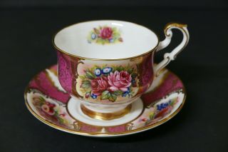 Vintage Paragon Tea Cup Saucer Pink Roses Gold Gilt
