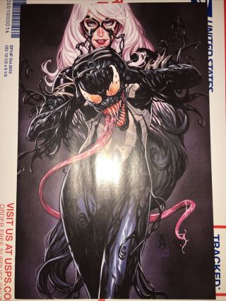 Marvel Black Cat 2 Mark Brooks Virgin Art Venom - Ized